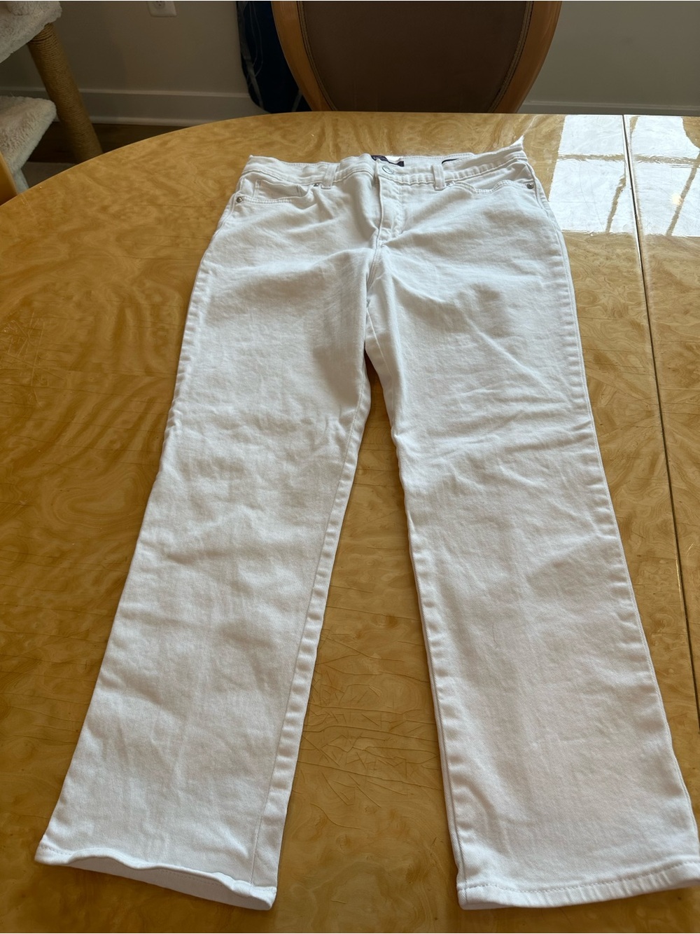 🩵EUC-Gloria Vanderbilt White Amanda Jeans SIZE 12PS LIJE NEW.